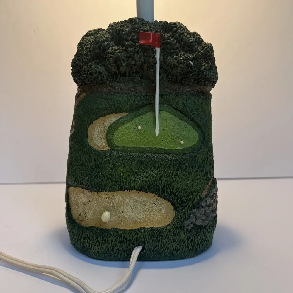VTG 1993 Figi Graphics Golf Bag Table Desk Lamp Resin Works No Shade